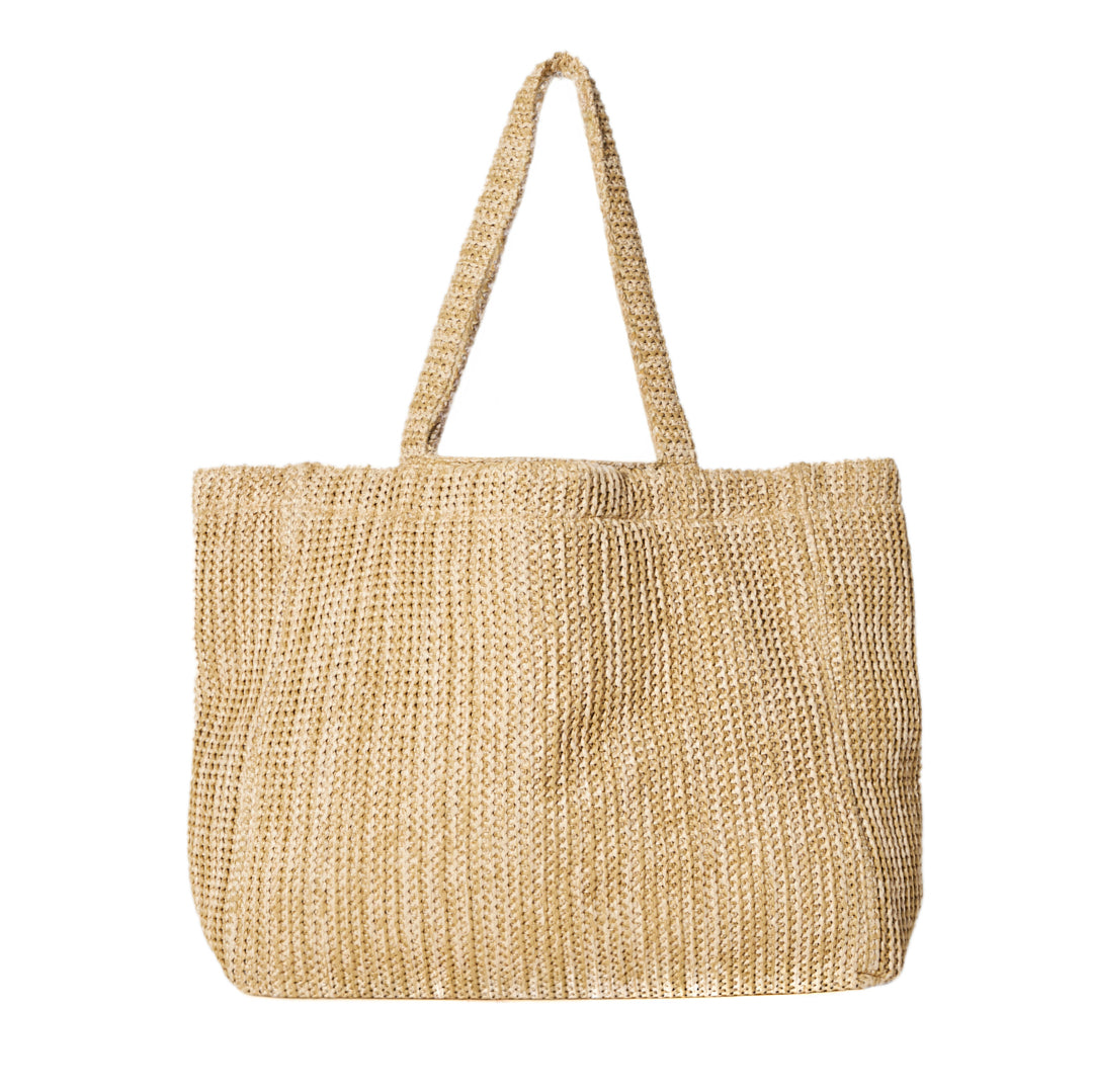 SAC EN PAILLE XL - BLANC CRÈME