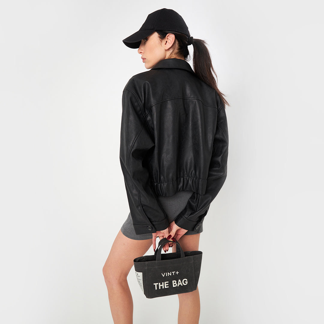 CANVAS TOTE BAG - MINI - ANTHRAZIT