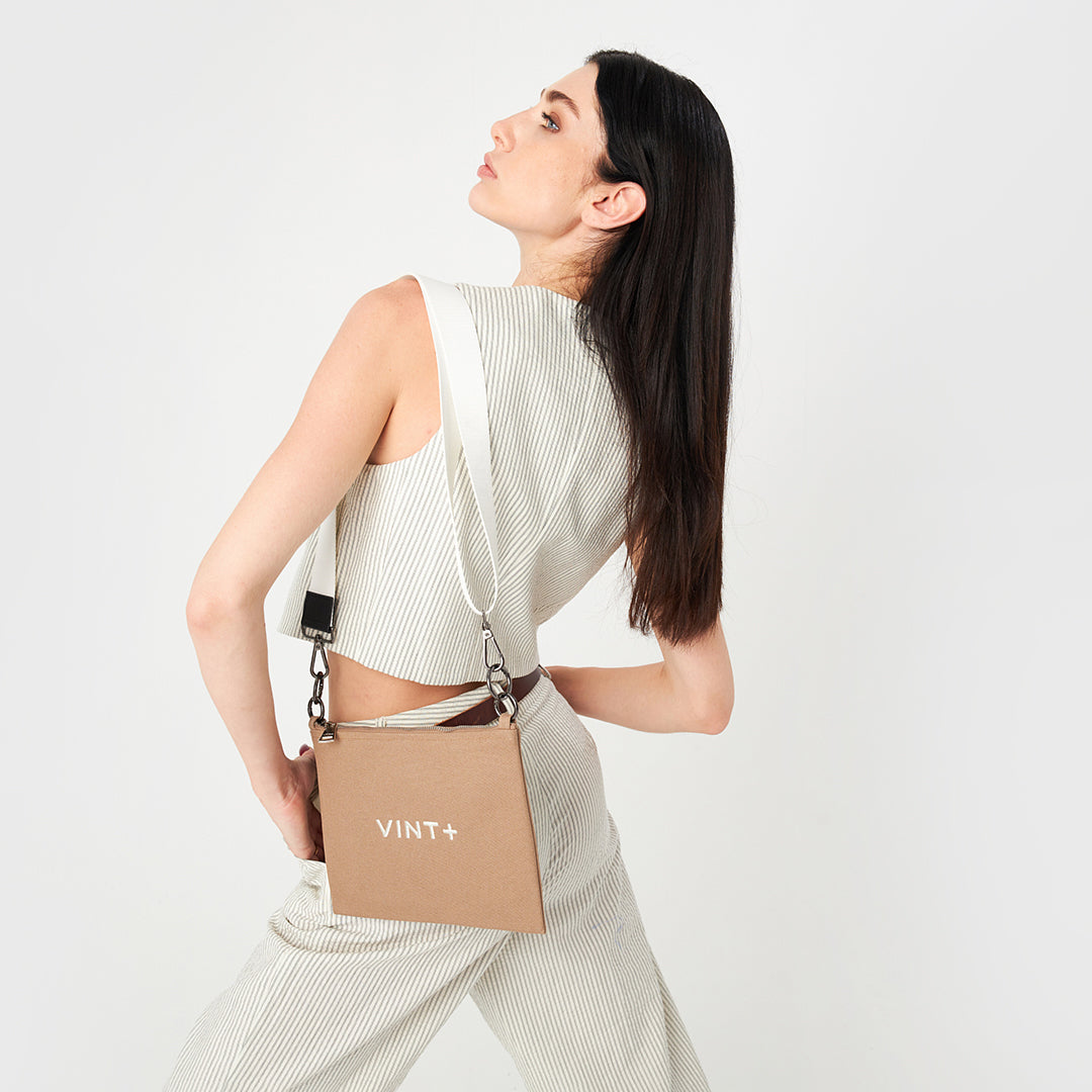 CANVAS IN & OUT BAG - BEIGE