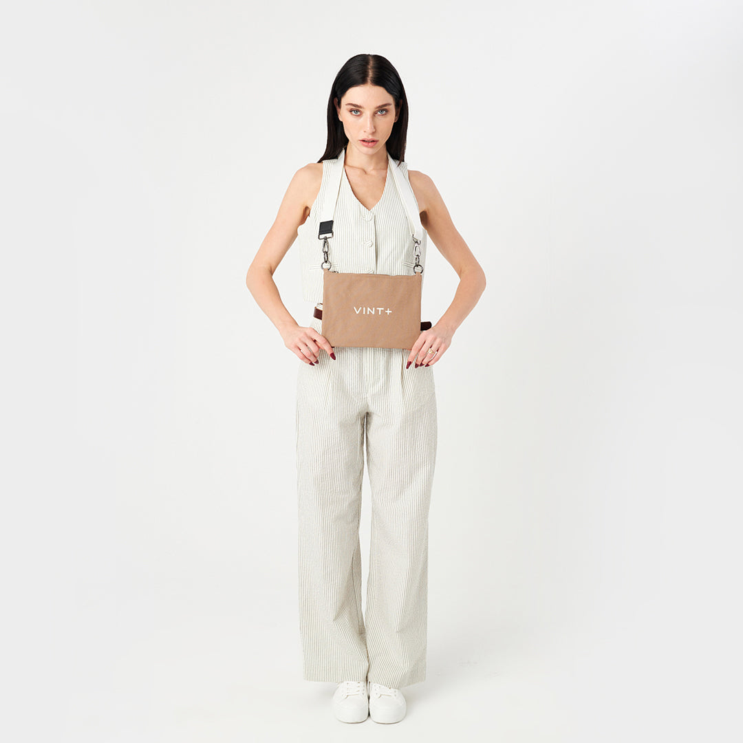 CANVAS IN & OUT BAG - BEIGE
