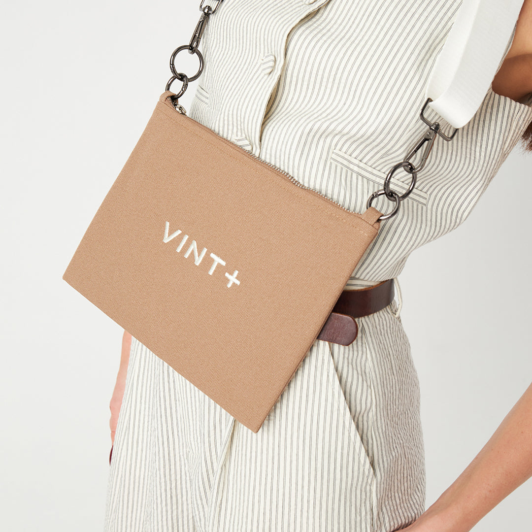 CANVAS IN & OUT BAG - BEIGE