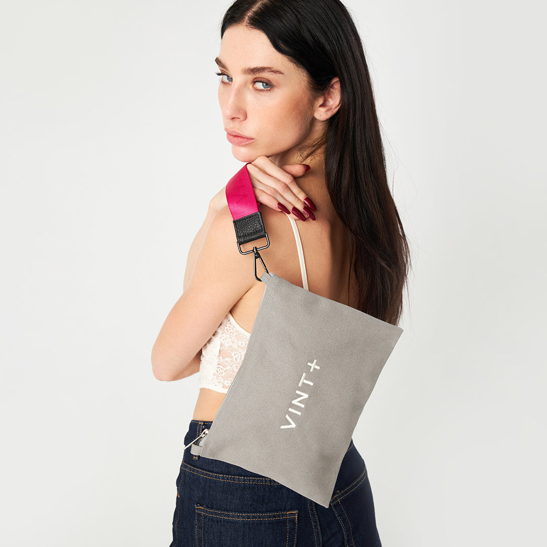 CANVAS IN & OUT BAG - GRAY