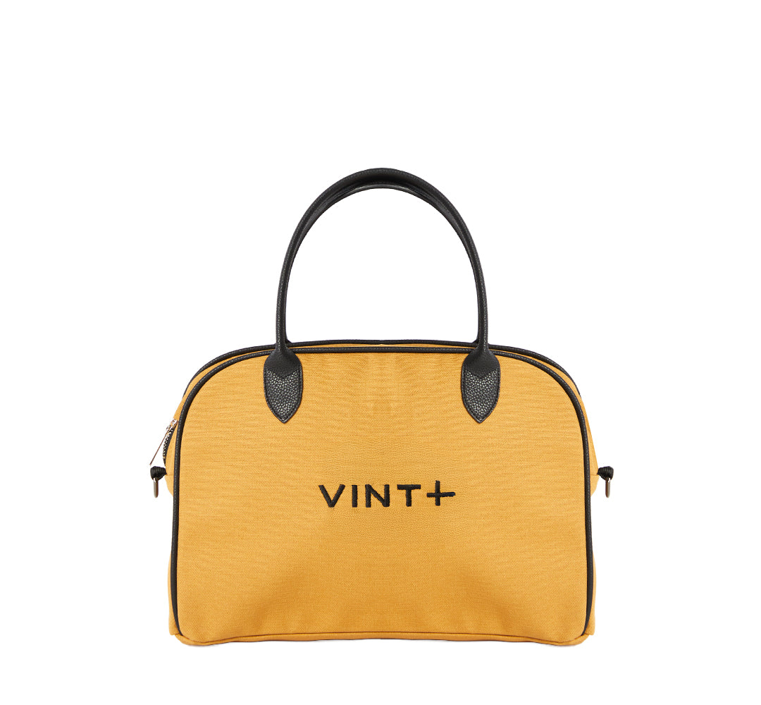 CANVAS BOWLING BAG - GELB (Leder Strap inkl.)