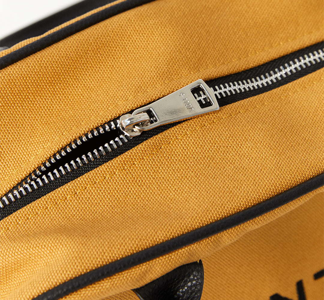 KANVAS BOWLİNG ÇANTASI - SARI (deri askı dahil)