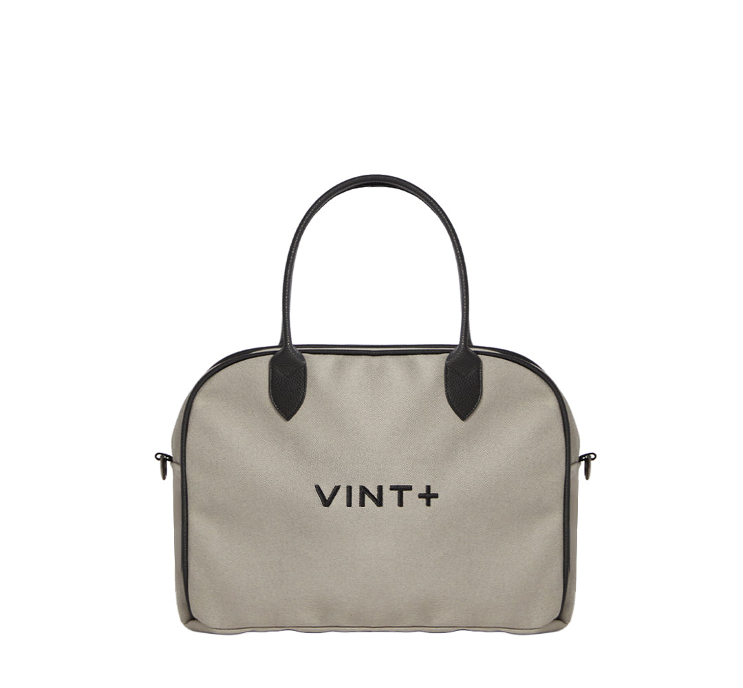 CANVAS BOWLING BAG - GRAU (Leder Strap inkl.)