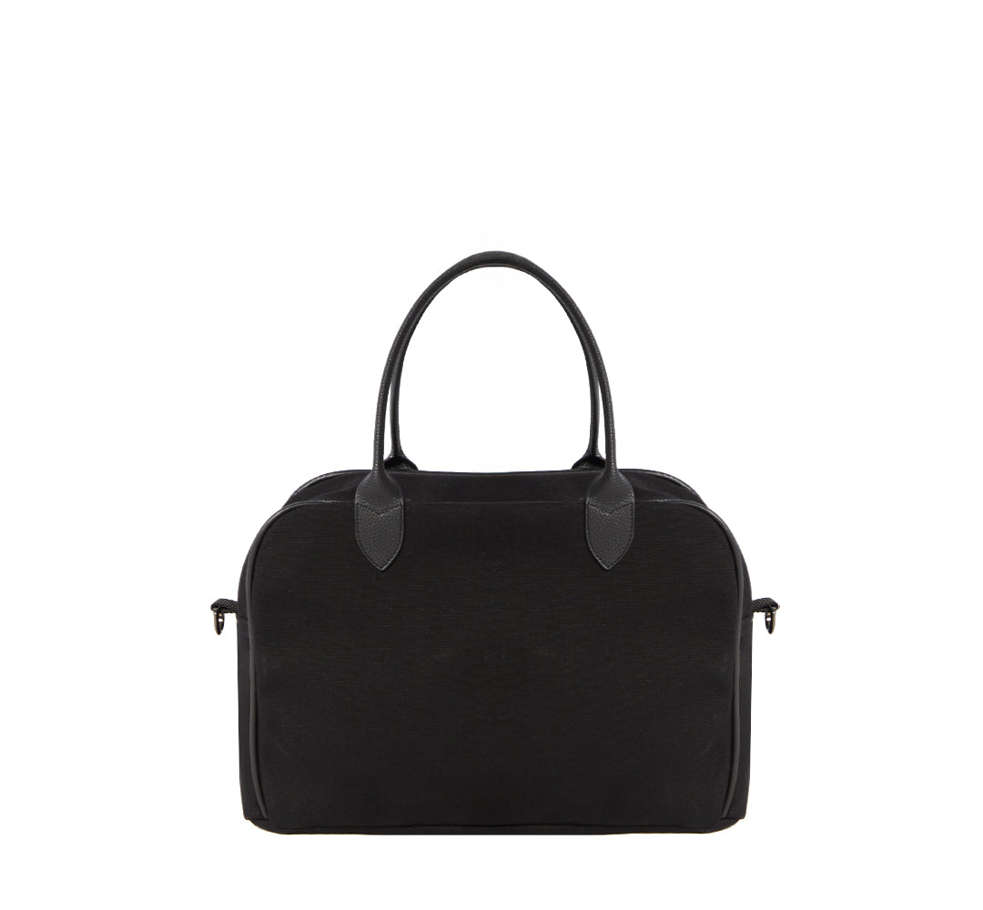 KANVAS BOWLİNG ÇANTASI - SİYAH (deri askı dahil)