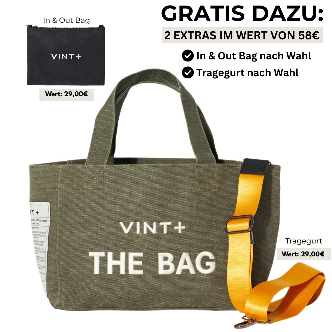 WAXED CANVAS TOTE BAG - SMALL - KHAKI
