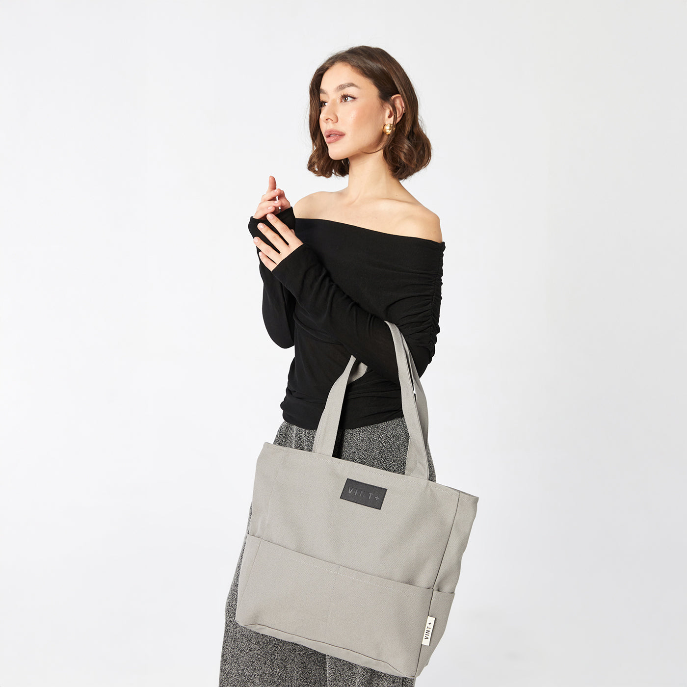 KANVAS SHOPPER - GRİ