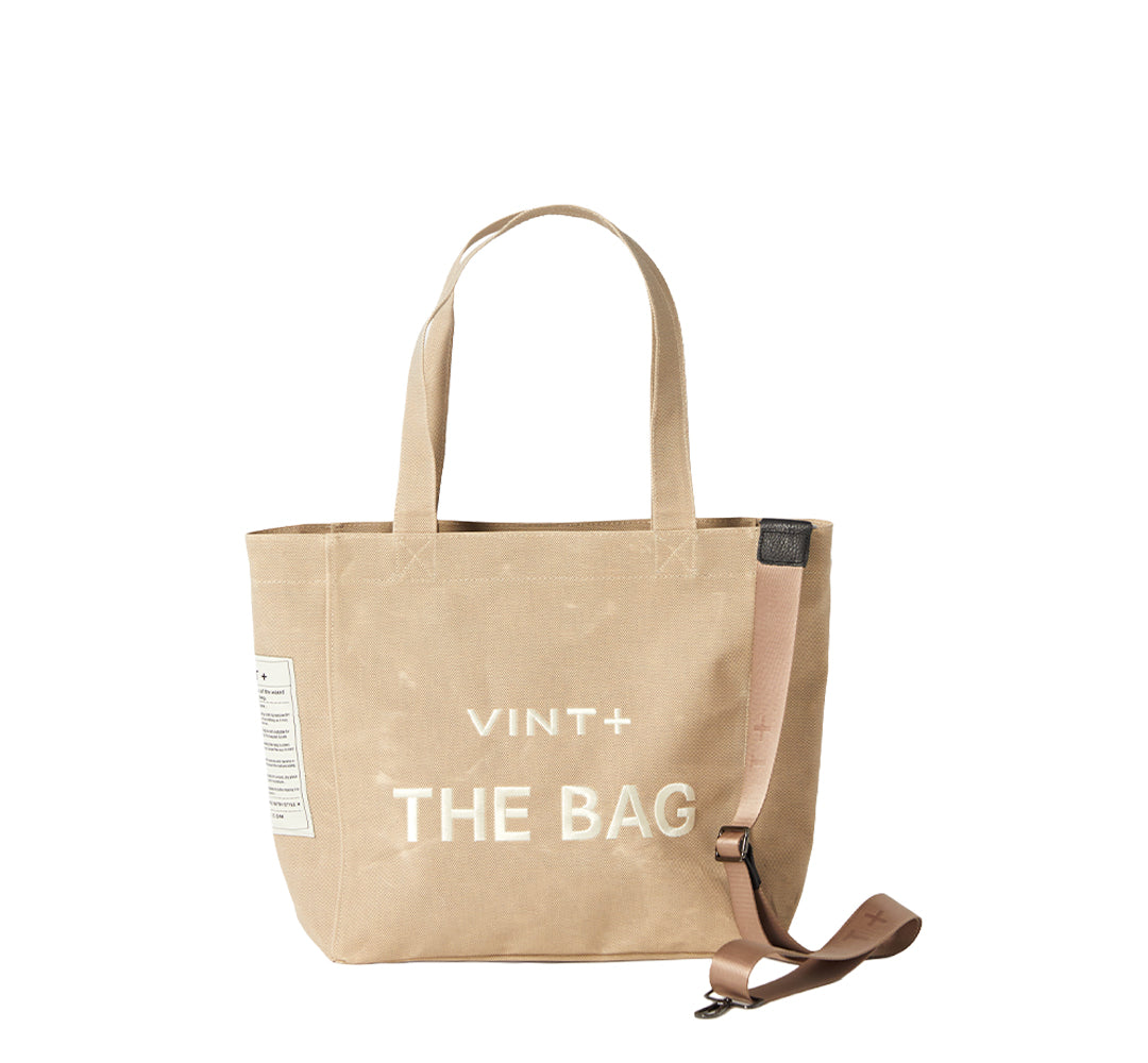 WAXED CANVAS TOTE BAG - BIG - SAND