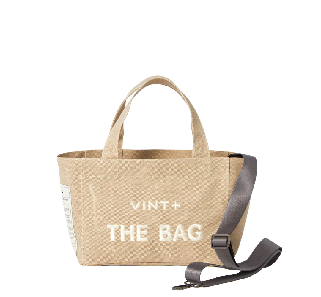 WAXED CANVAS TOTE BAG - SMALL - SAND