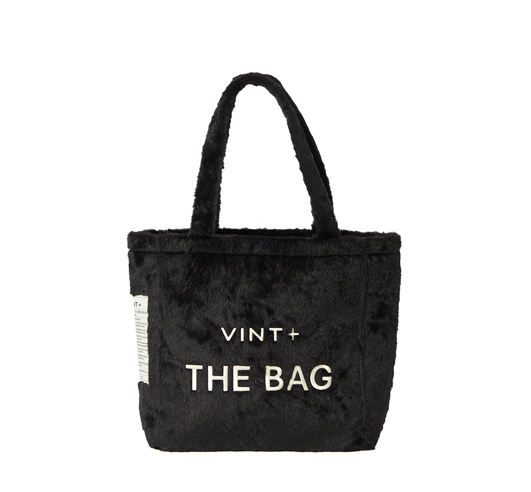 FLUFFY TOTE BAG - BIG - BLACK