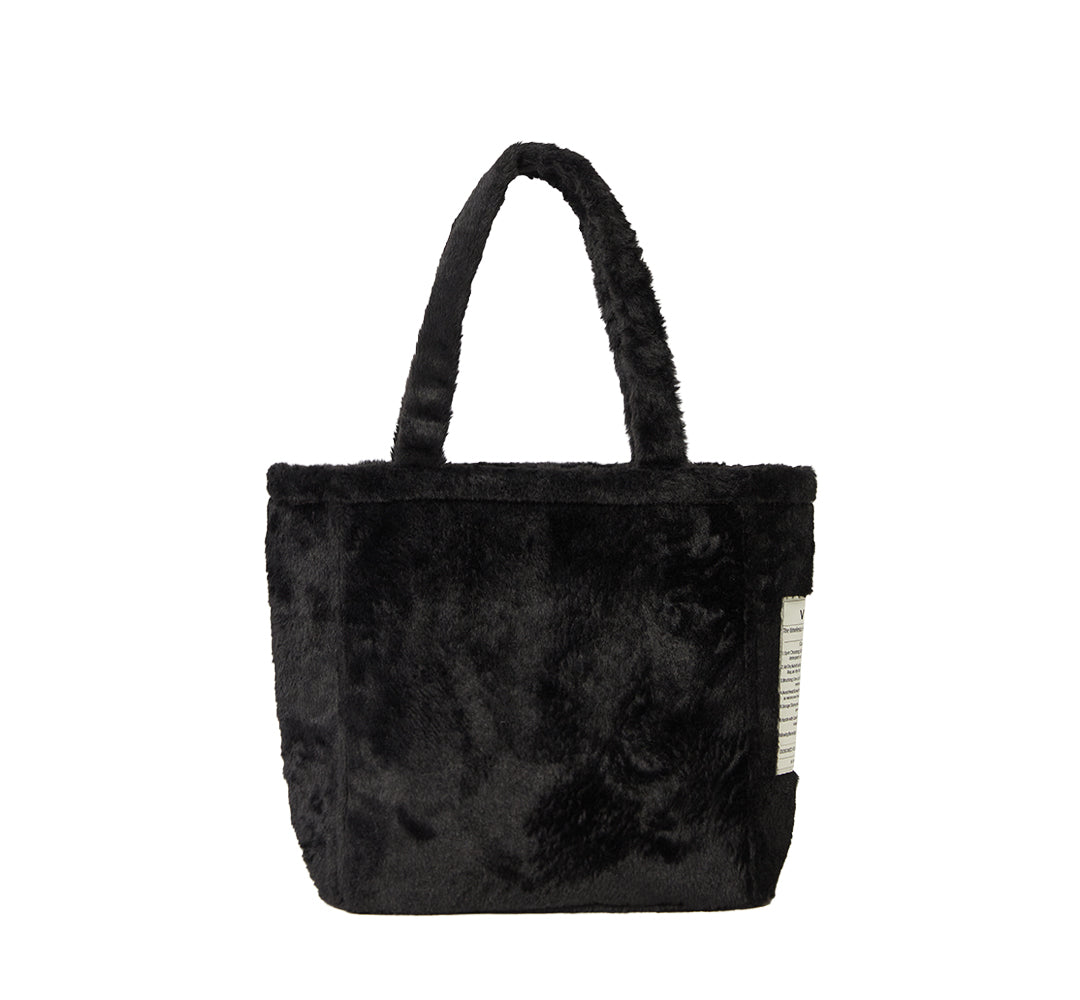 FLUFFY TOTE BAG - BIG - BLACK
