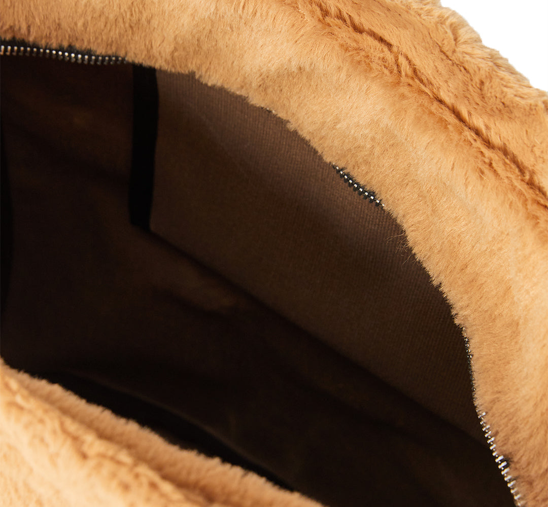 FLUFFY TOTE BAG - BIG - BROWN