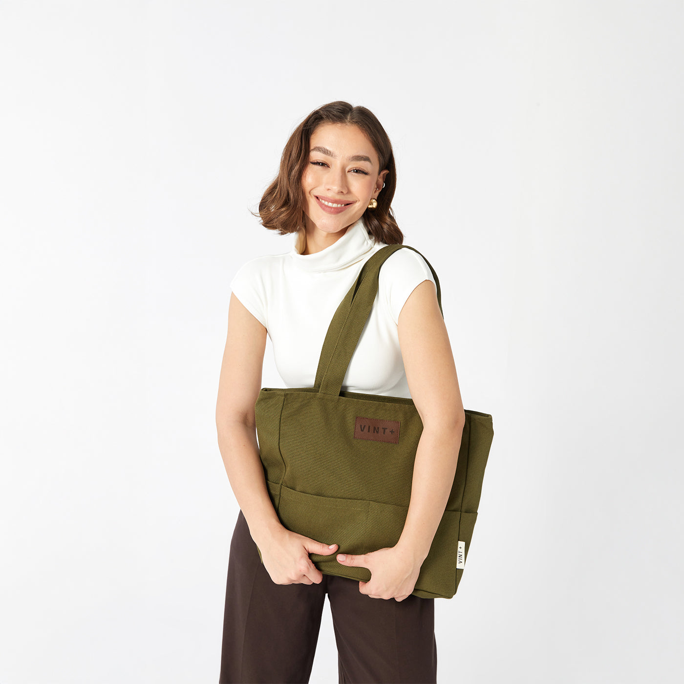 CANVAS SHOPPER - KHAKI