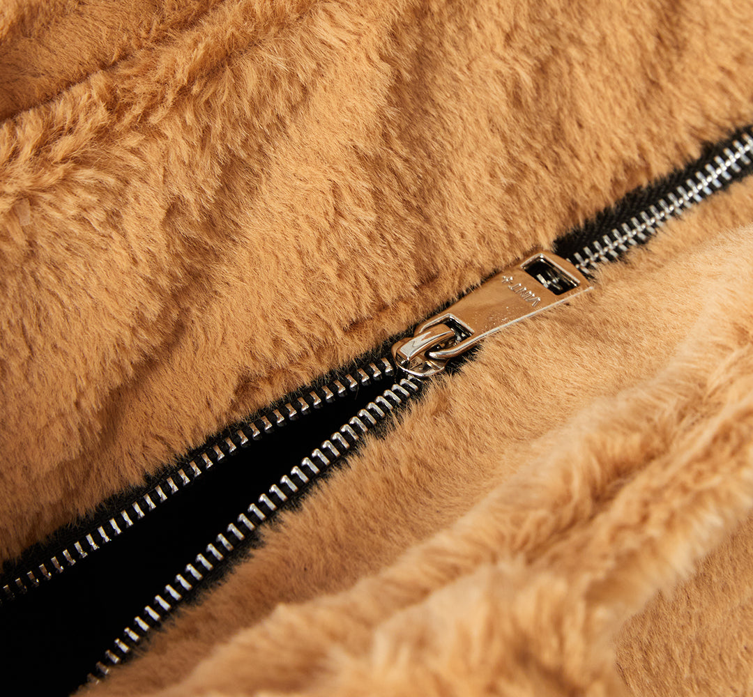 FLUFFY TOTE BAG - BIG - BROWN