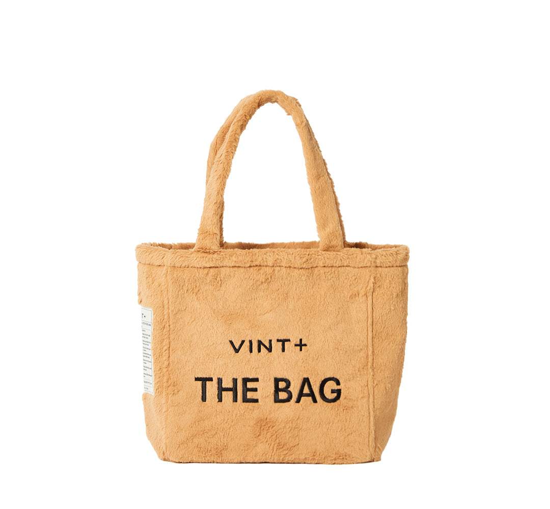 FLUFFY TOTE BAG - BIG - BROWN