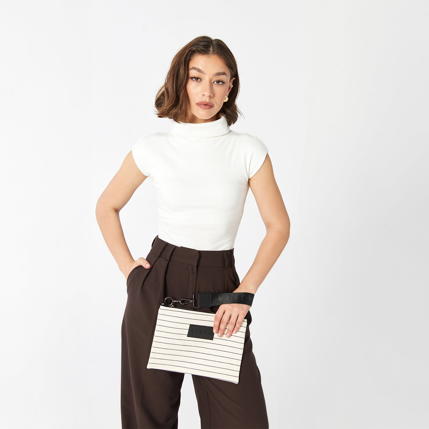 ÇİZGİLİ İÇ VE DIŞ ÇANTA - ESSENTIAL