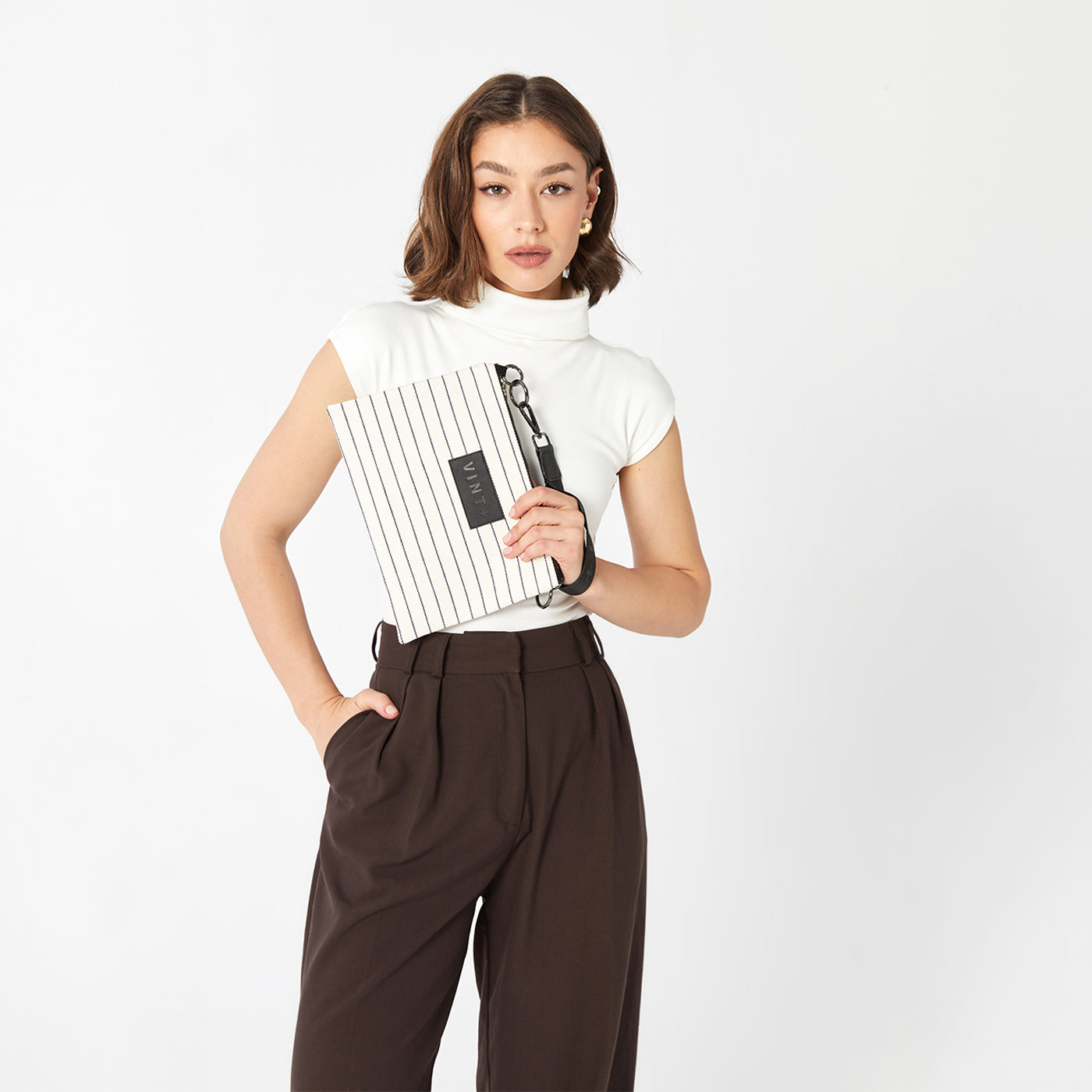 ÇİZGİLİ İÇ VE DIŞ ÇANTA - ESSENTIAL