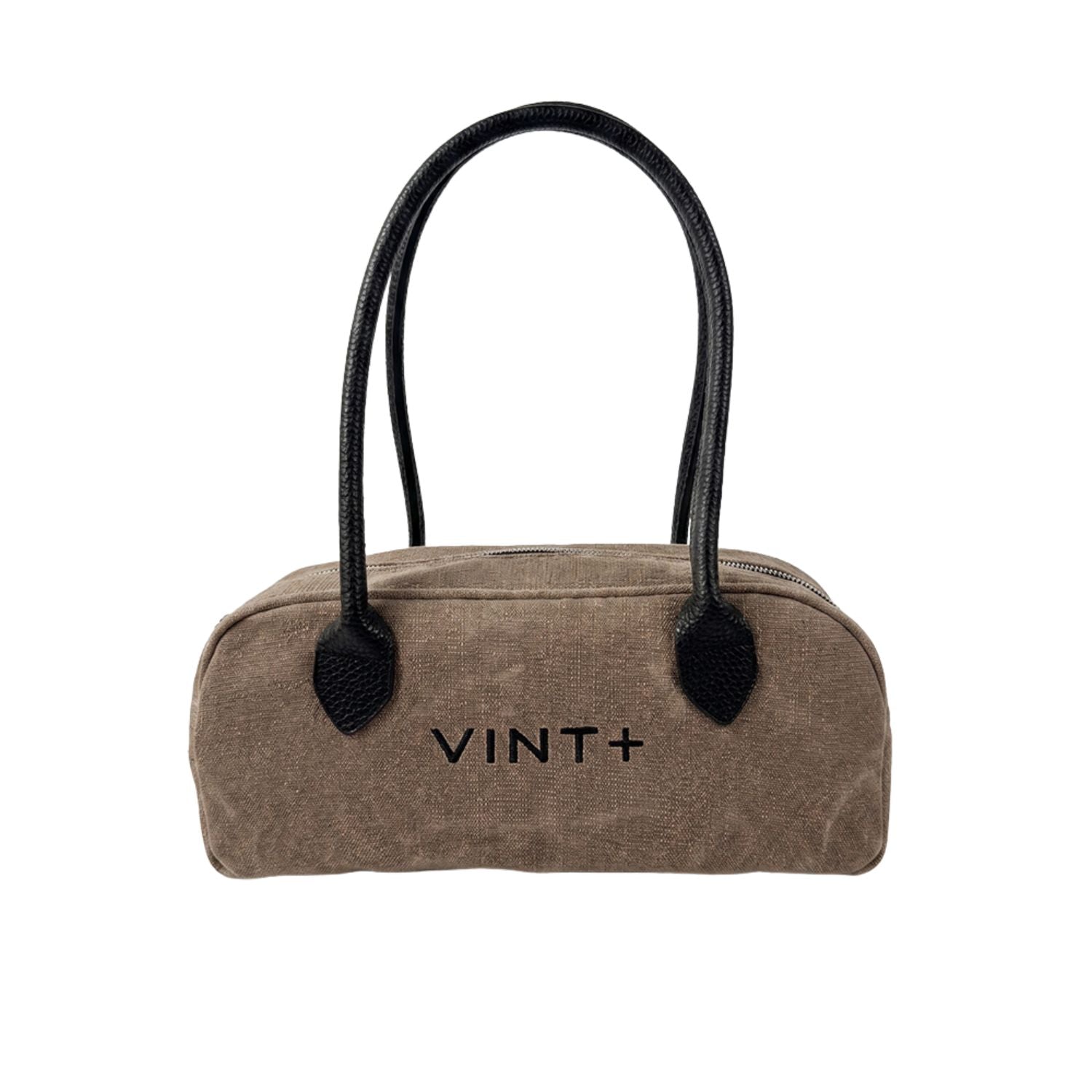 WAXED CANVAS FINE BAG - SMALL - SAND (leather strap incl.)