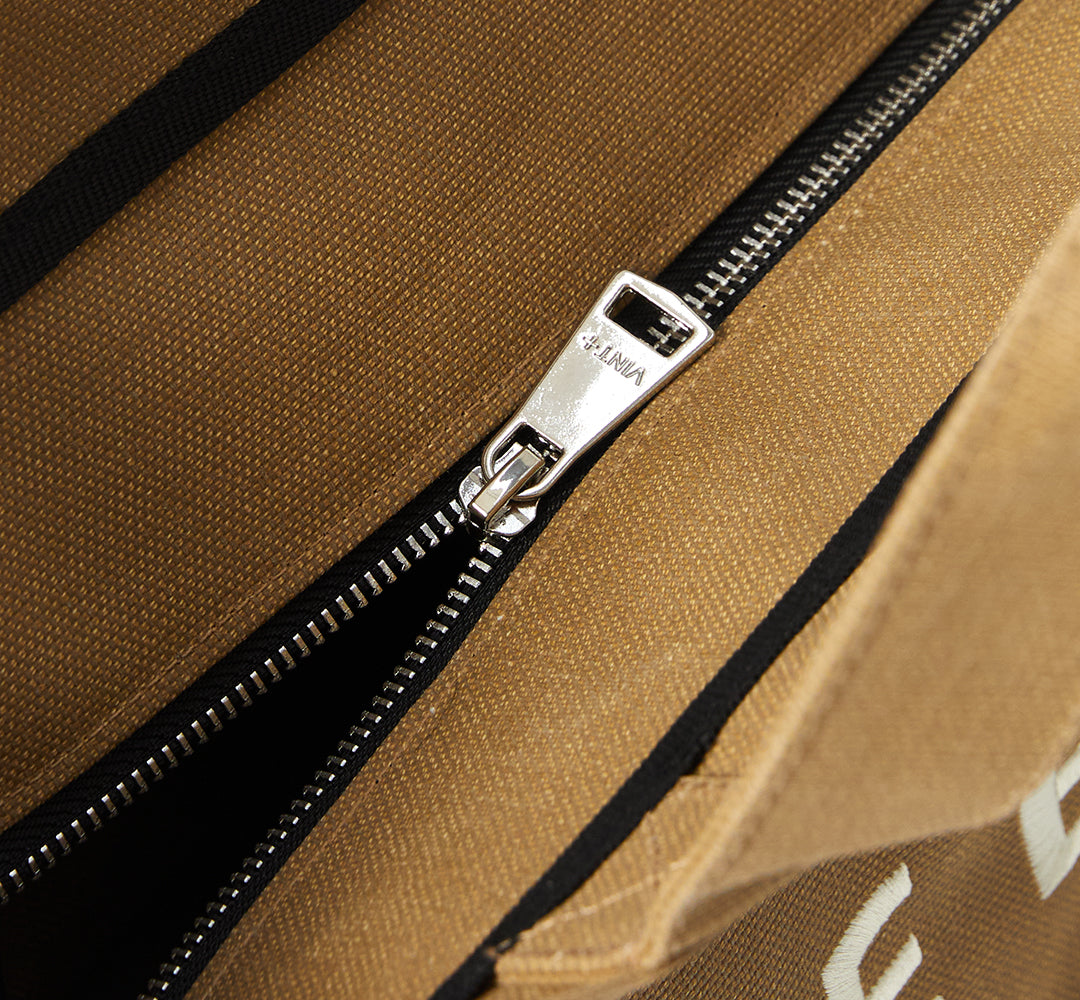 WAXED CANVAS TOTE BAG - SMALL - BEIGE