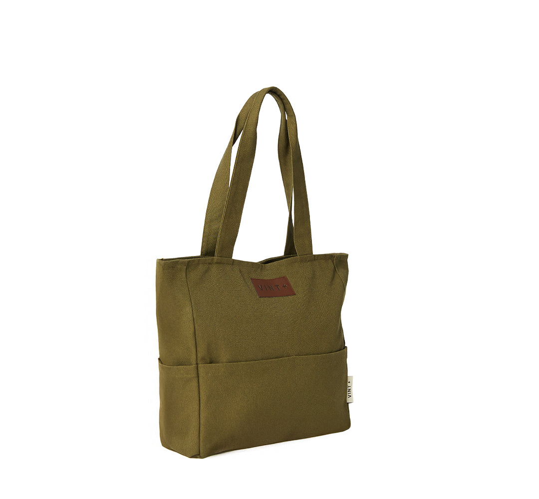 CANVAS SHOPPER - KHAKI