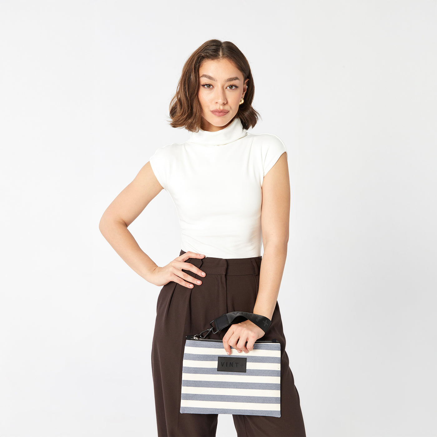 ÇİZGİLİ İÇ VE DIŞ ÇANTA - SKY