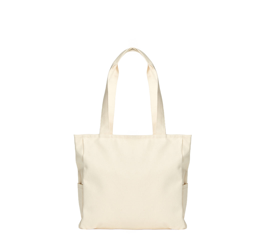 CANVAS SHOPPER - CREAM WHITE