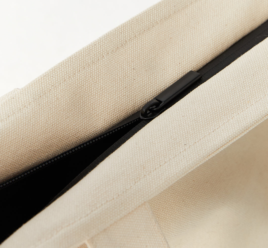 CANVAS SHOPPER - CREAM WHITE
