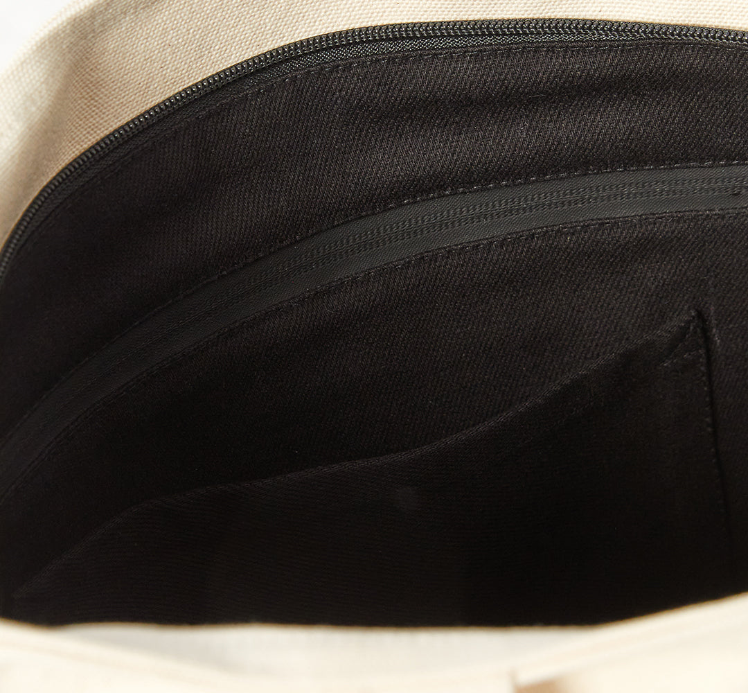 CANVAS SHOPPER - CREAM WHITE