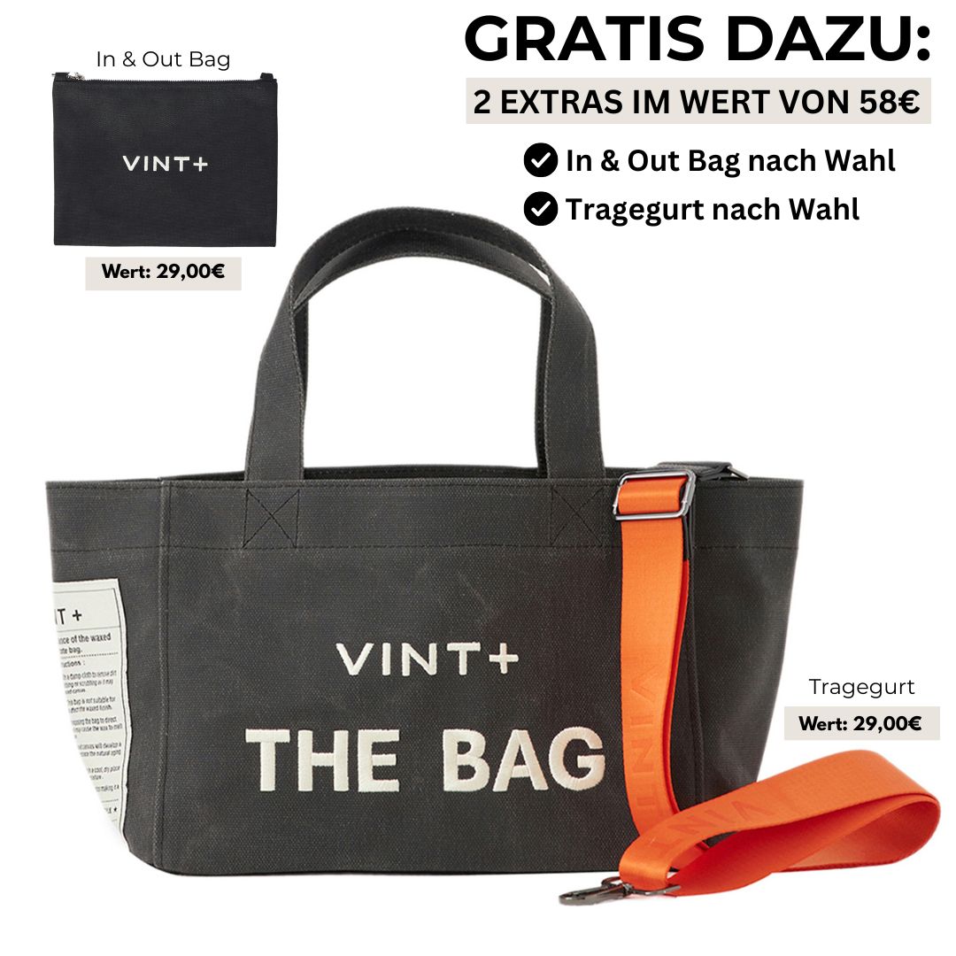 WAXED CANVAS TOTE BAG - SMALL - ANTHRAZIT