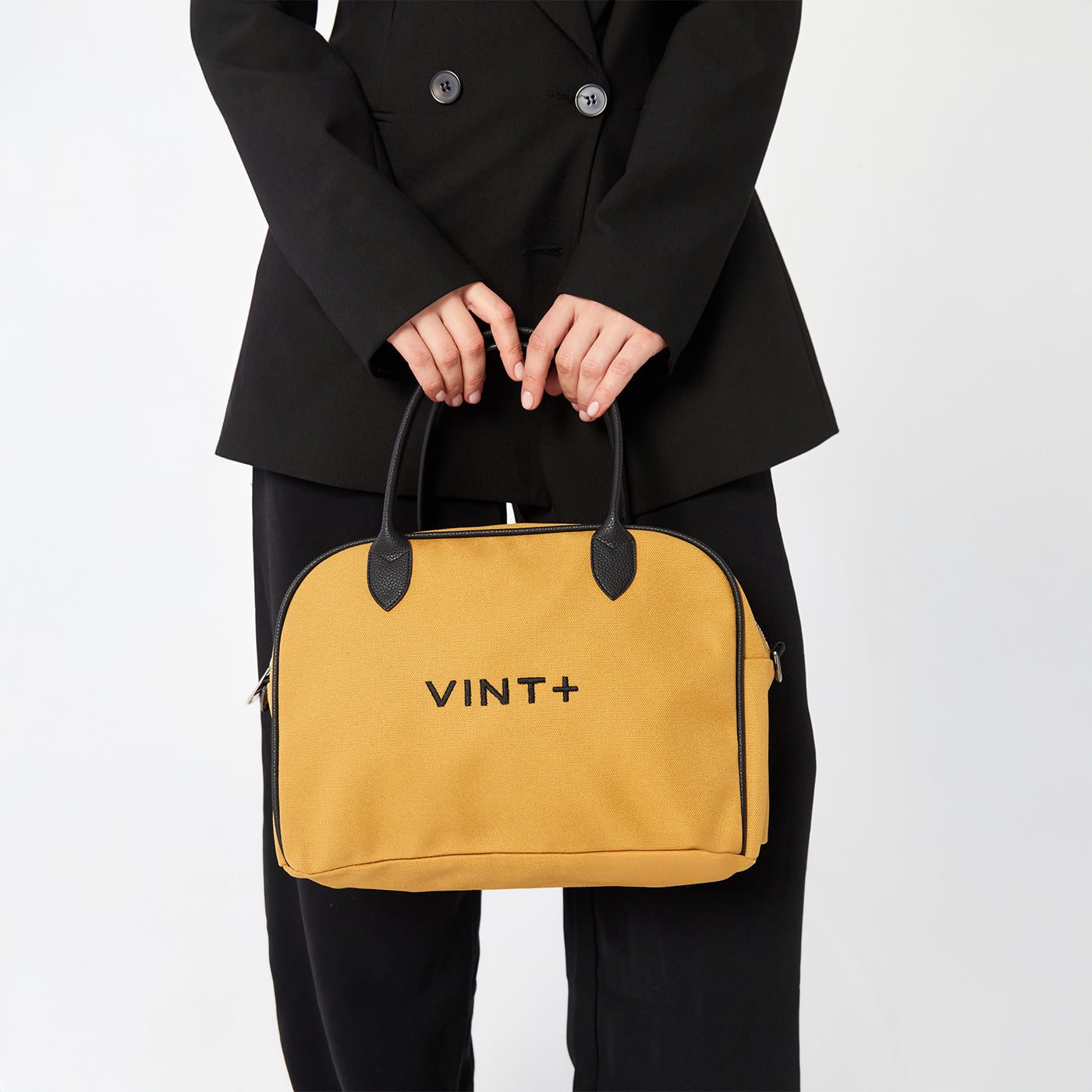 KANVAS BOWLİNG ÇANTASI - SARI (deri askı dahil)