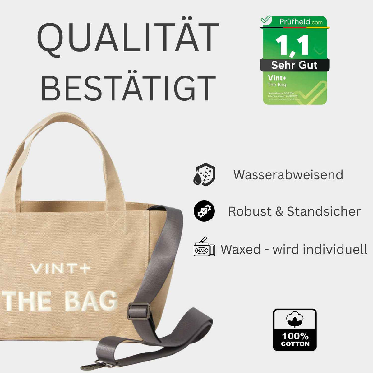 WAXED CANVAS TOTE BAG - SMALL - SAND
