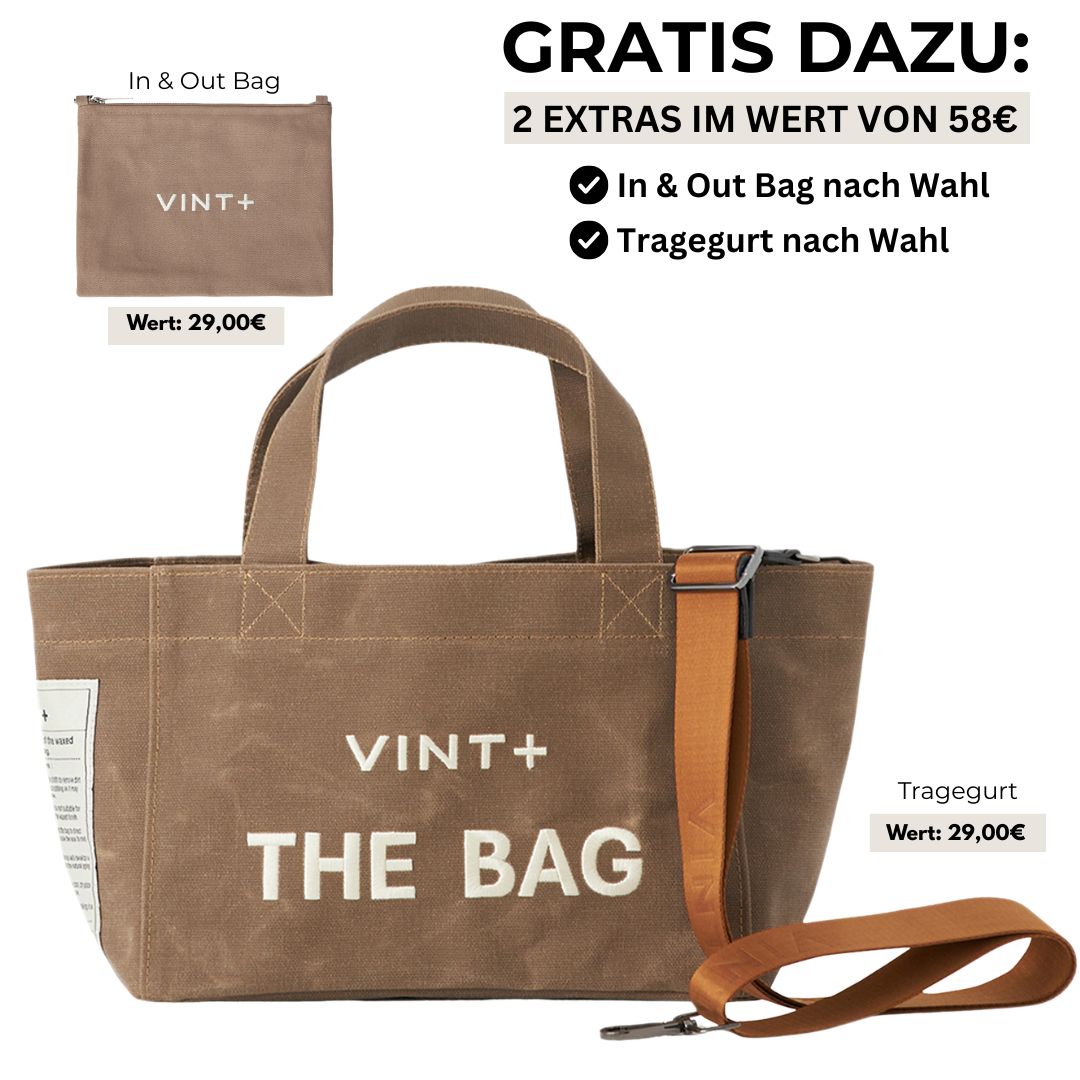 WAXED CANVAS TOTE BAG - SMALL - BRAUN