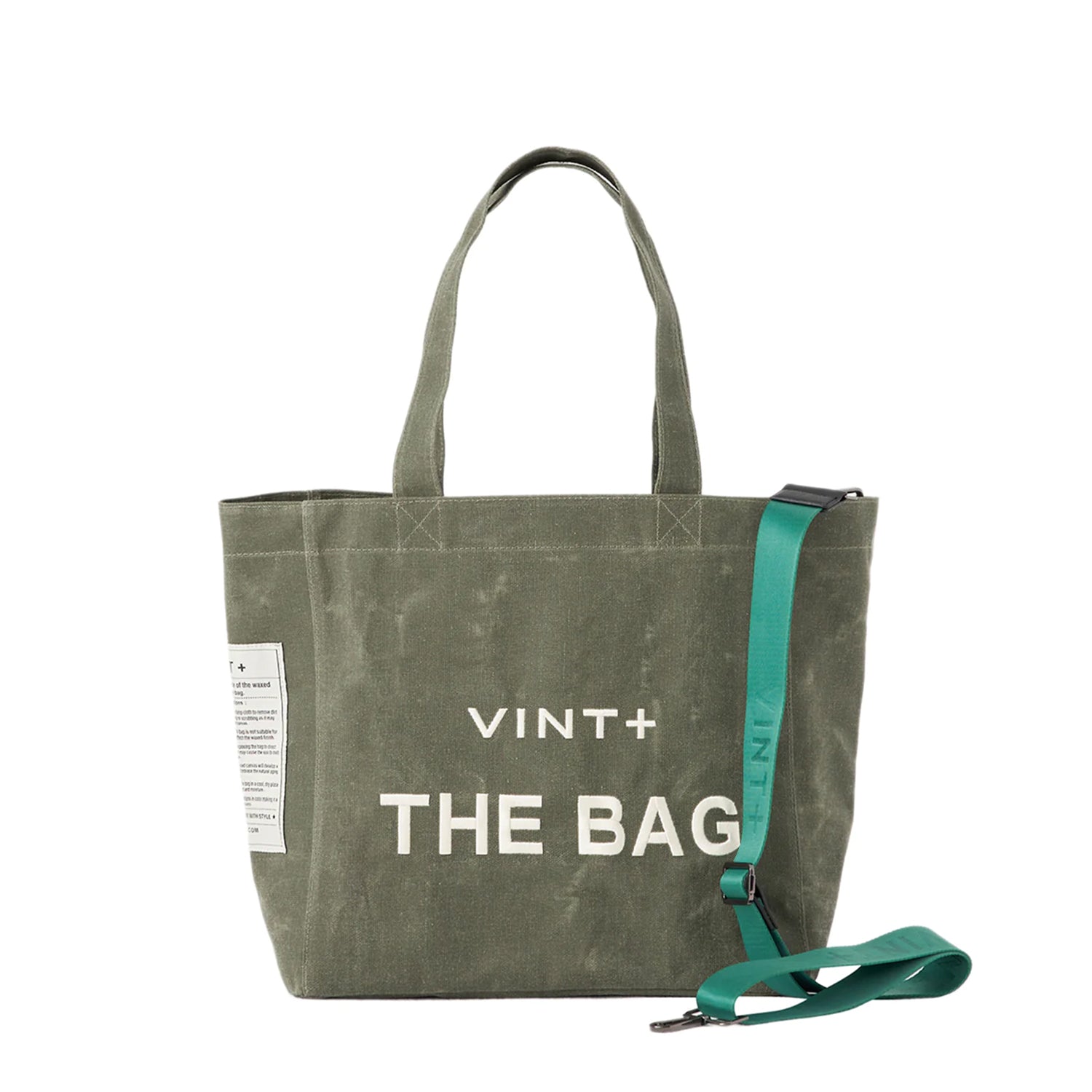 WAXED CANVAS TOTE BAG - BIG - KHAKI